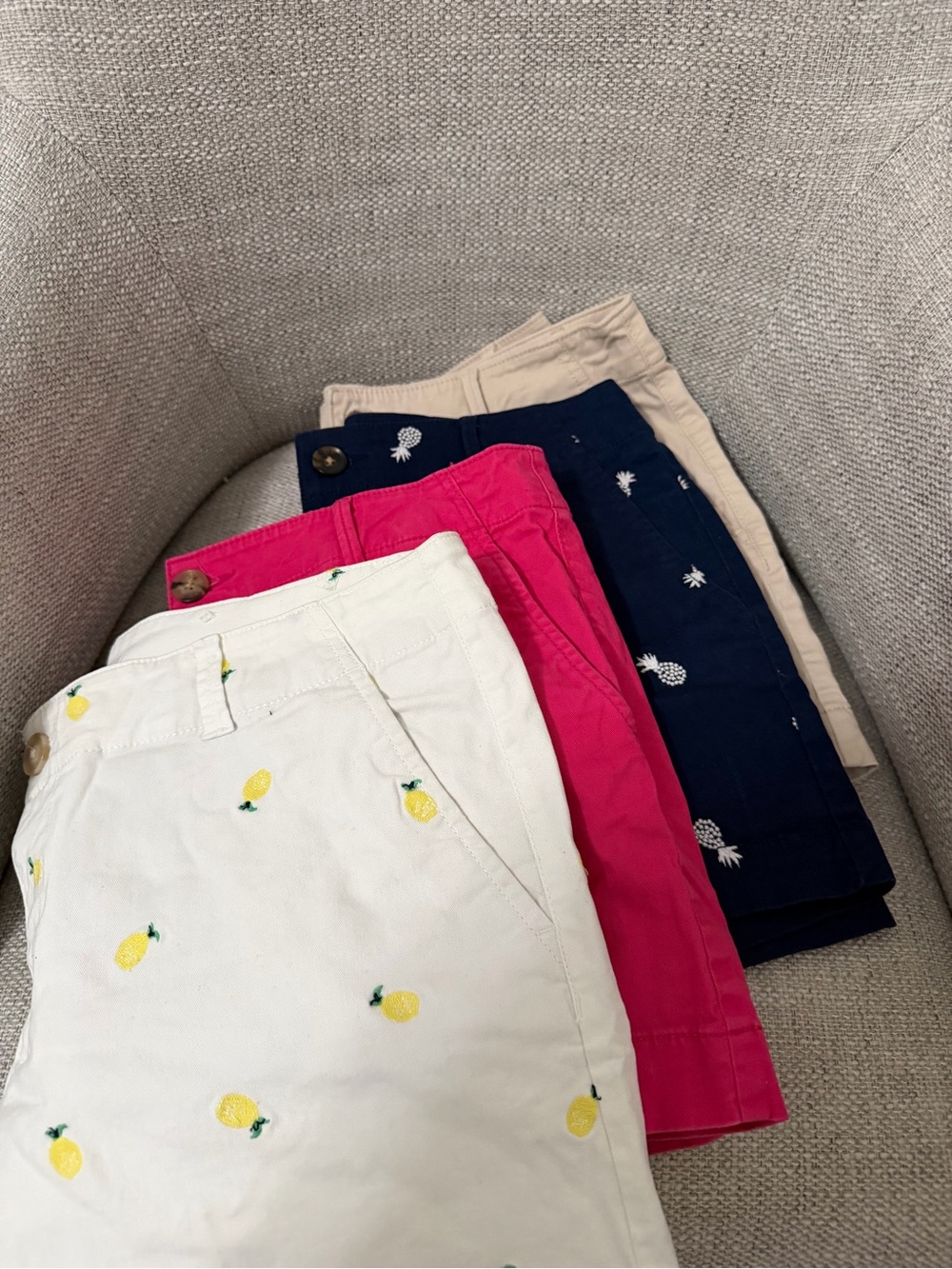 LOFT WOMEN Shorts Set - White, Pink, Navy, Tan